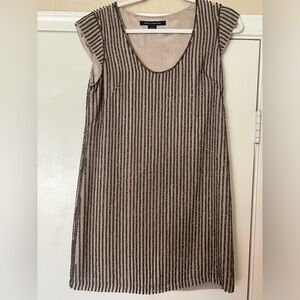 French Connection Gold Sequin Dress. Size small